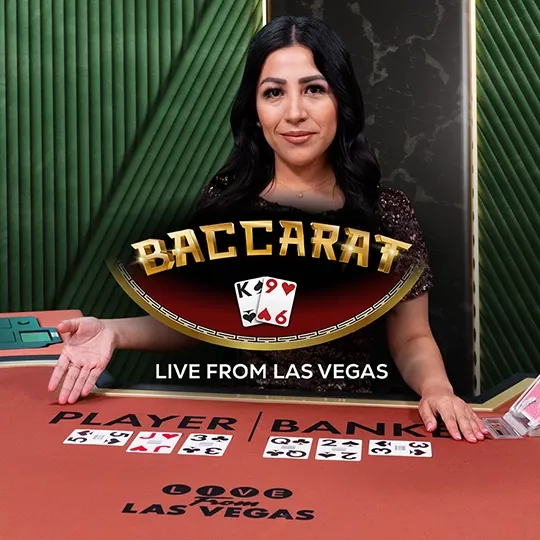 Images of live dealer baccarat from Las Vegas at NorthStar Bets