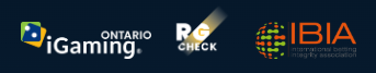 Footer logos of iGaming, RG Check and IBIA